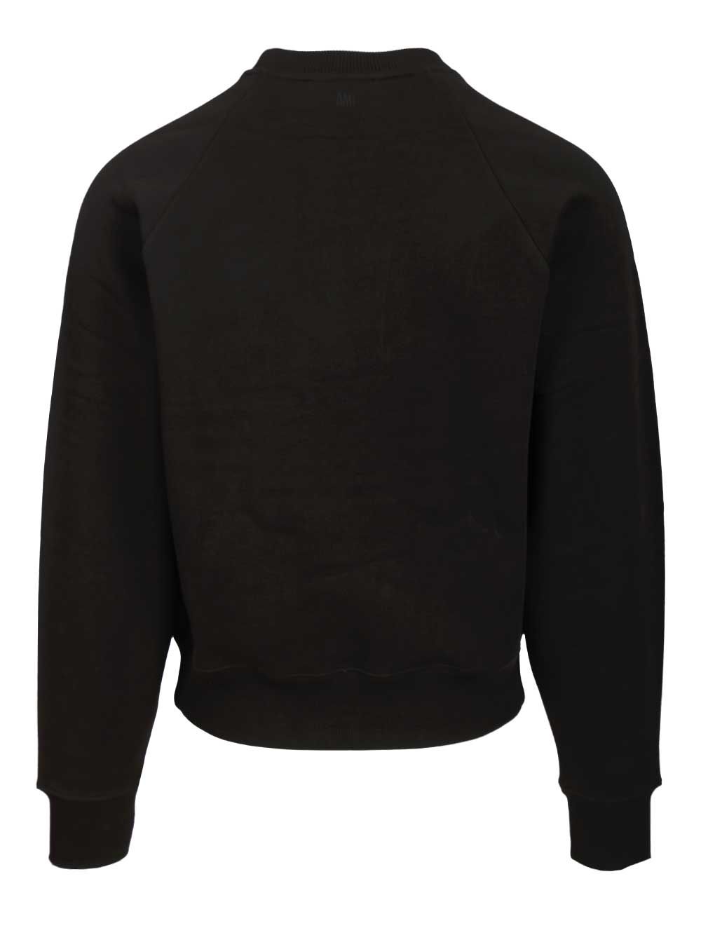 Ami Heavy Cotton Sweatshirt Sweatshirts - Black | 35a8702cdebdeaa9223c7ae6d9f44e0f5989350d