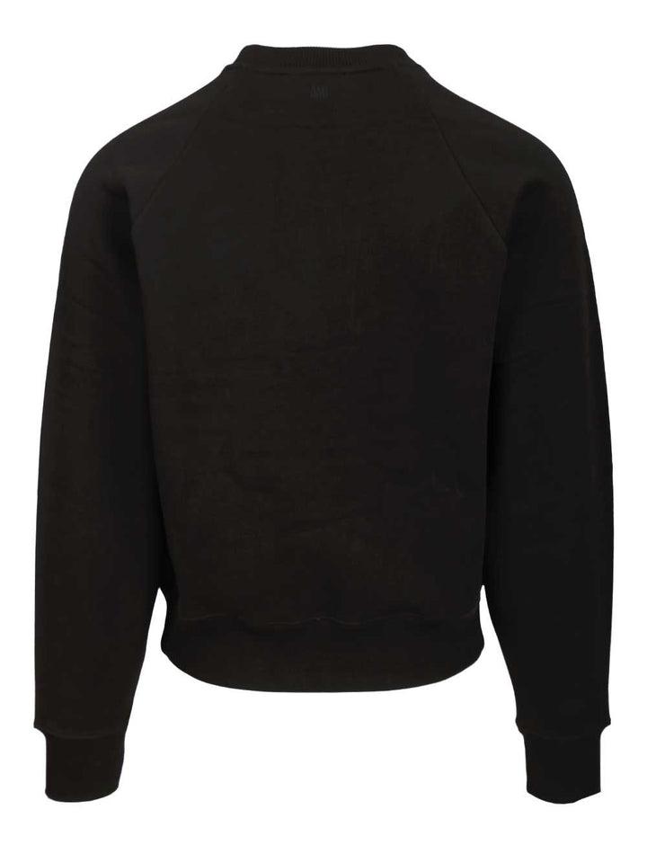 Ami Heavy Cotton Sweatshirt Sweatshirts - Black | 35a8702cdebdeaa9223c7ae6d9f44e0f5989350d