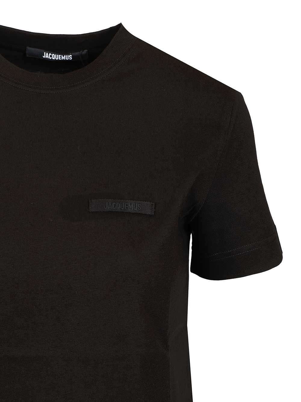 Jacquemus Le Tshirt Gros Grain Mc T-Shirt - Black | 963859b75a54c54e4afb3d7ceb309118e5f0ab13