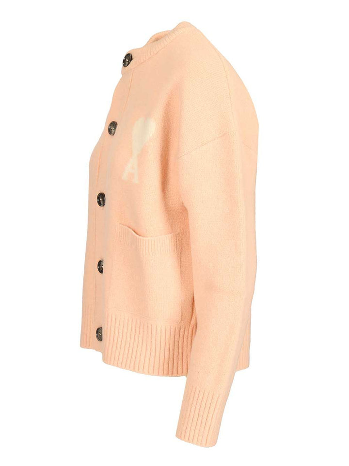 Ami Alpaca Cardigan Knitwear - Beige | d19ba2151474c443bb572f7e370dedac7d7d5d38