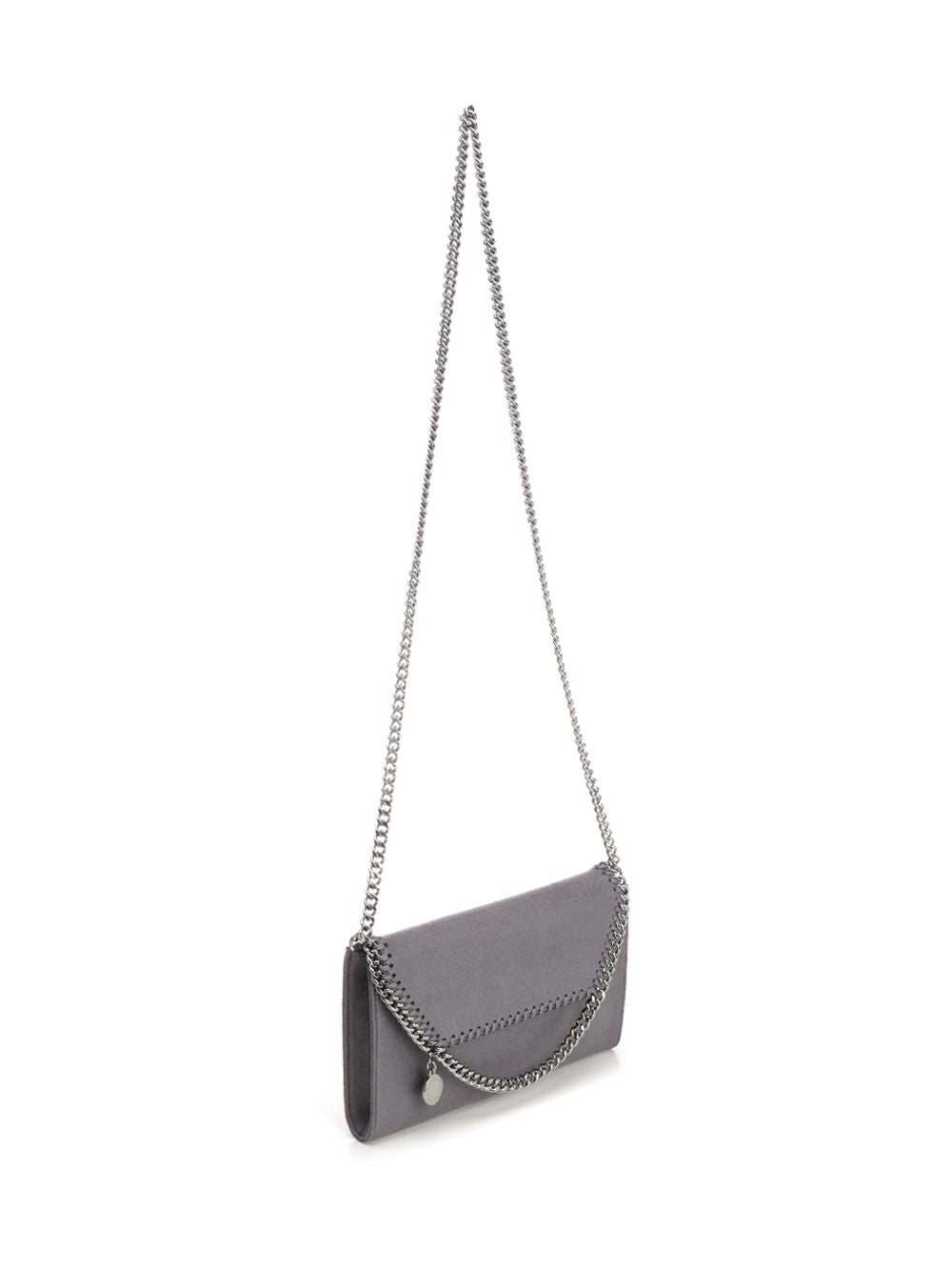 Stella Mccartney Falabella Wallet W/ Chain Bag Eco Shaggy Deer W/Ruthenium Chain Crossbody Bags - Grey | 94486df34eef6eb549513925d700792db6d7ecbc
