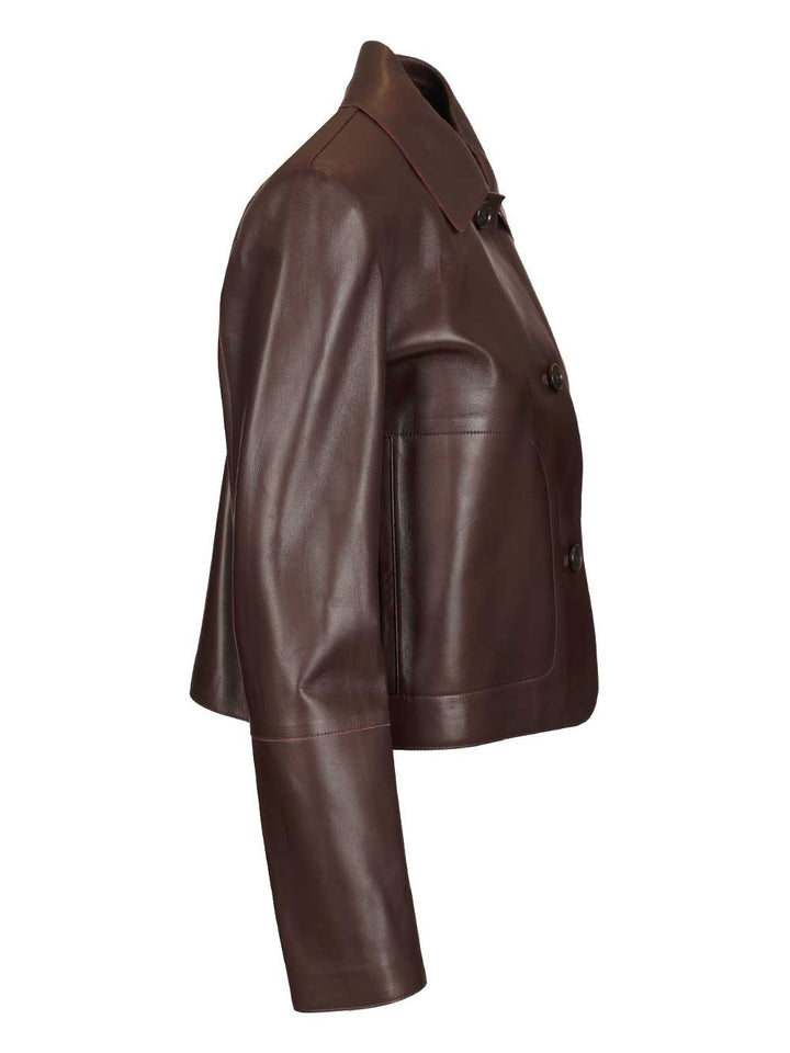 Arma Emy Lamb Butter Jackets - Bordeaux | 21adbd9e9dcd121b9a36b98c85d79406b1fb638e