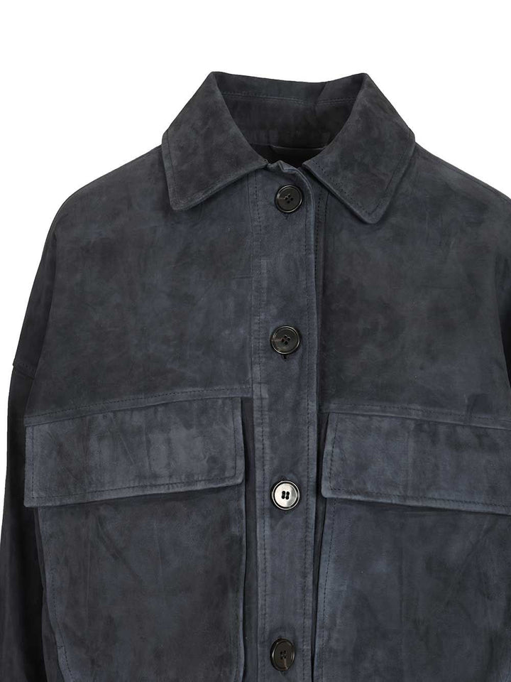 Arma Miri Lamb Suede Jackets - Blue | a6a1fbf092dbcd879532bb2653a3440d8243ae71