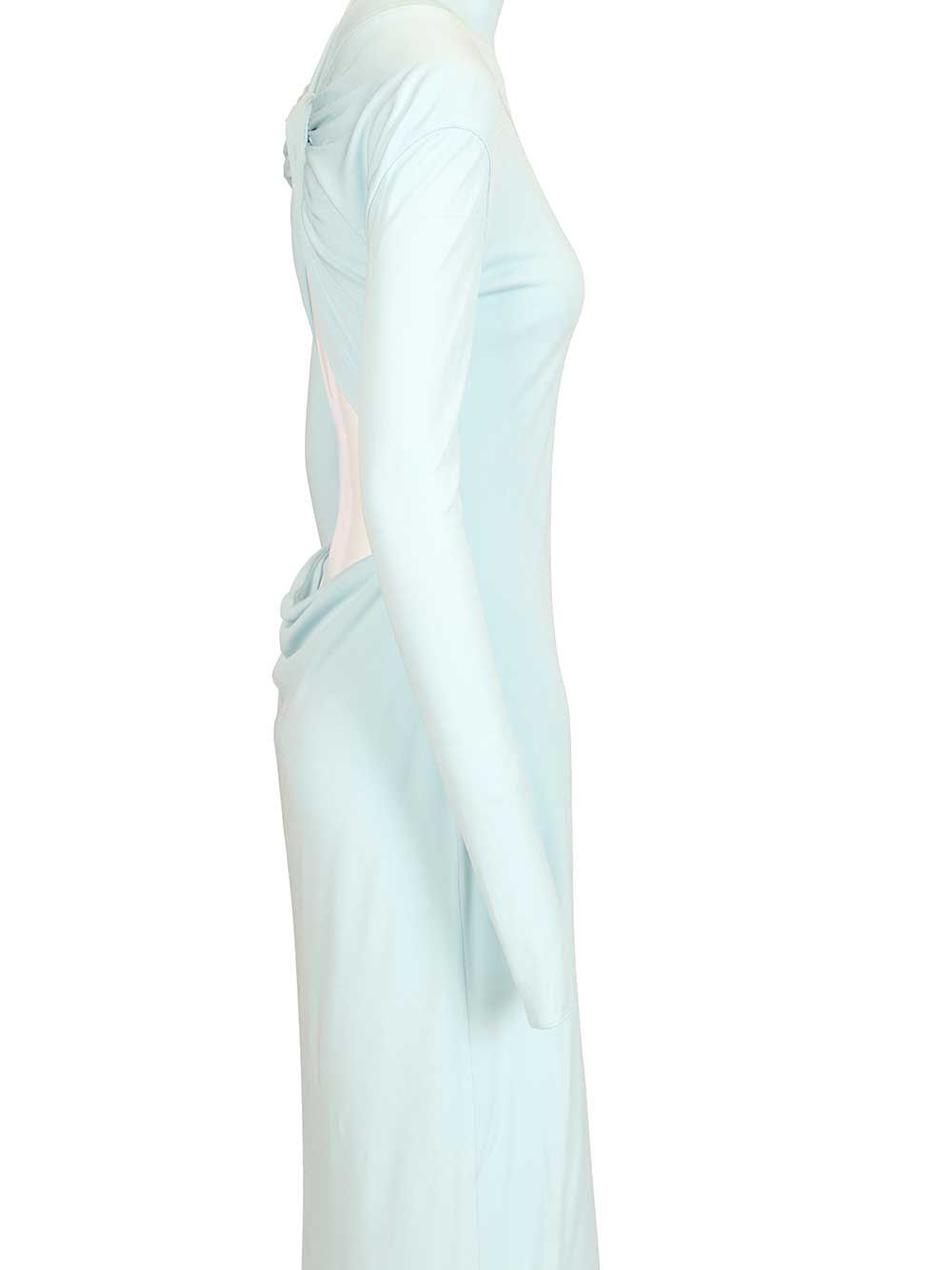 Tom Ford Crepe Jersey Long Sleeve Evening Dress Dresses - Light blue | 9af8292cae6b0e7ef6c2084bbacf9997ed79aa23