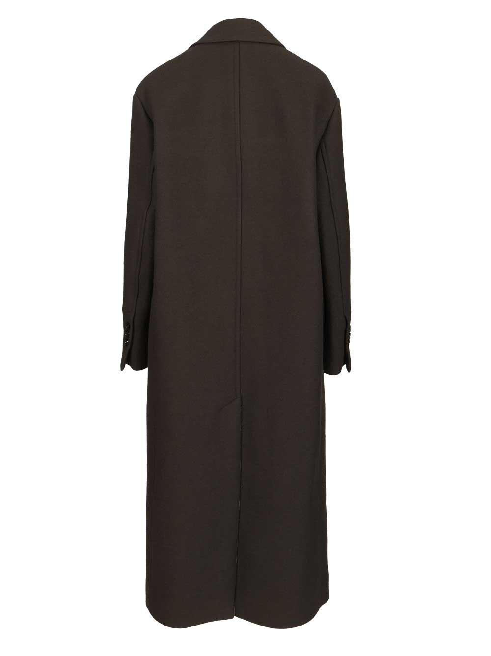 Ami Long Double-Breasted Coat Coats - Black | 85174db1531411cf0ee18f058033ddd8ce60ecad