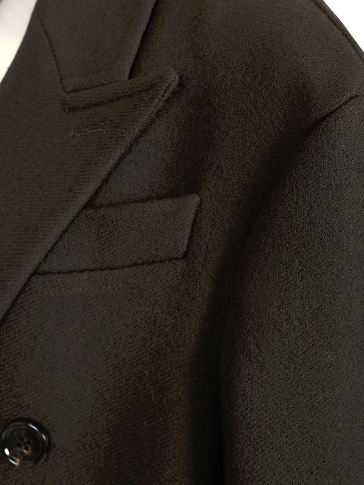 Ami Long Double-Breasted Coat Coats - Black | b9a6ec73ea9b88006579f82607446574acee0cf8