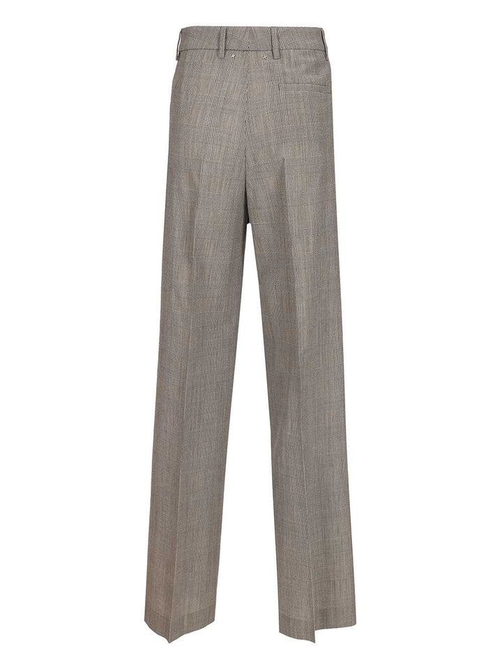 Golden Goose Deluxe Brand Journey W's Wide Leg Pant Naomi Prince Of Whales Trousers - Grey | 760bea032fa8b1115a3a8f2492890722ce440655