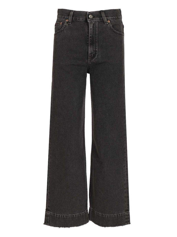 Chloe' Straight Cropped Jeans - Black | 0b1dabbe666bdccf3f90ccd26d50ee160a0a23c5
