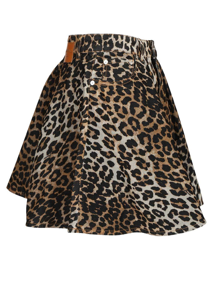Ganni Leopard Print Miniskirt Skirts - Animalier | 690d7af88d98e3e5ffd446a4b1131ae278e994fc