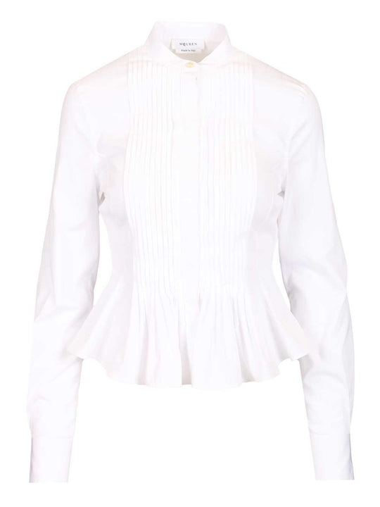 Ruffled Shirt Shirts White