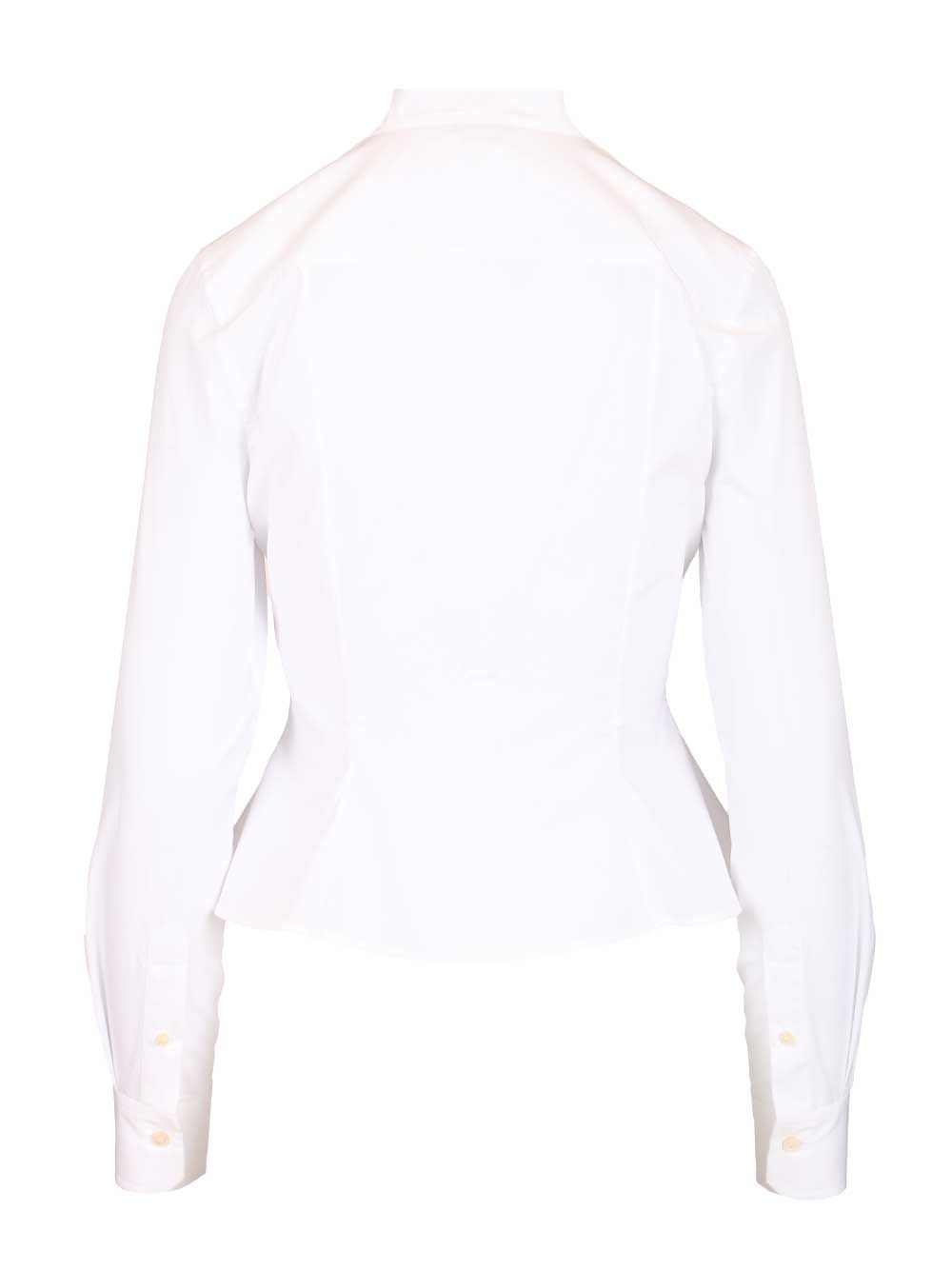Mcqueen Dbl Layer Crop Shirt Shirts - White | 6c035722347096484d4cf4c1b07260acf20be343