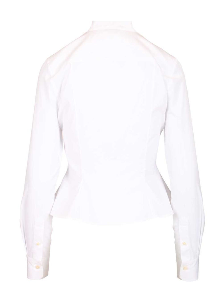 Mcqueen Dbl Layer Crop Shirt Shirts - White | 6c035722347096484d4cf4c1b07260acf20be343