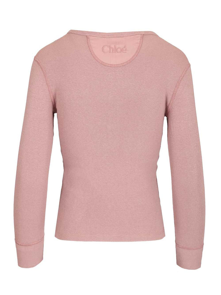 Chloe' Cotton Henley Shirt Sweatshirts - Rose | c9bebd6447a3f8da233264479e47e9c70e42c2c2