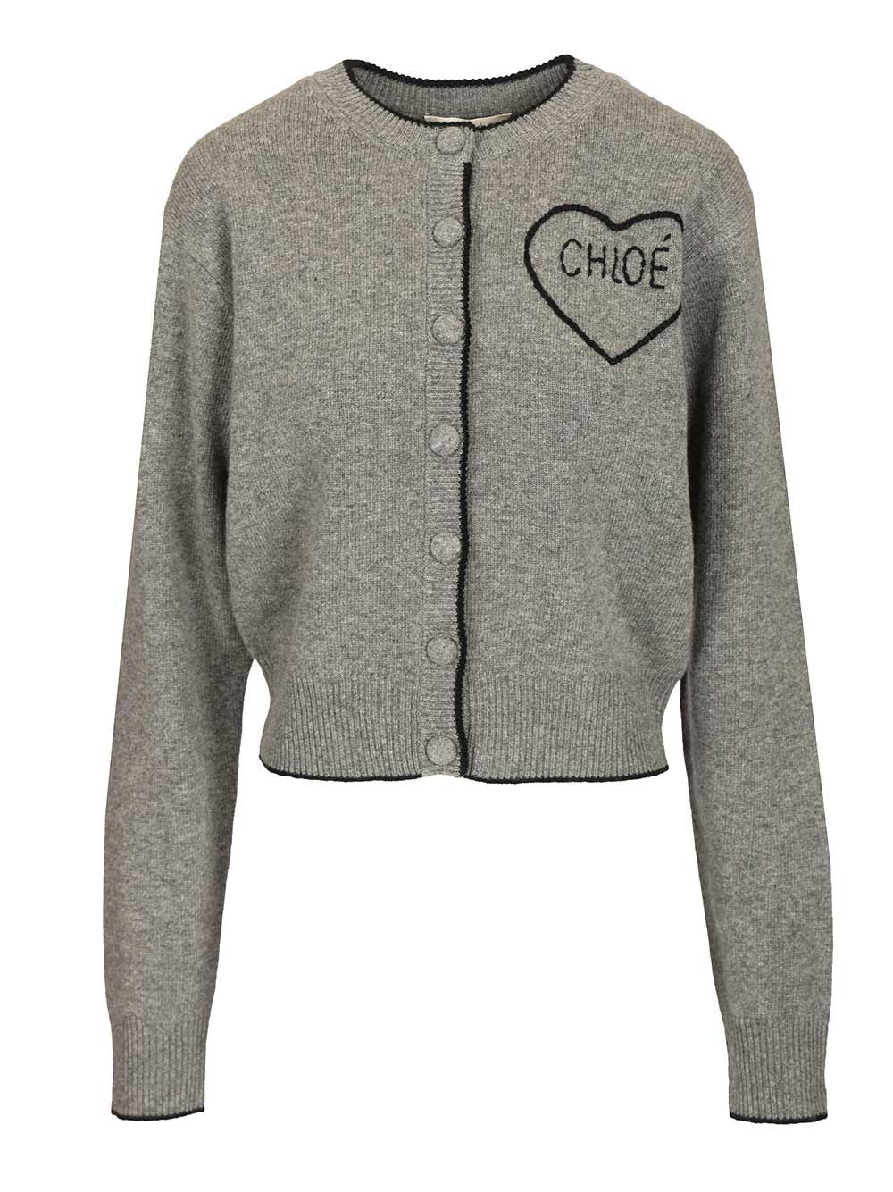 Chloe' Cashmere Blend Cardigan Knitwear - Grey | ab51ccf20067533ef900d461bbd09809780484d0