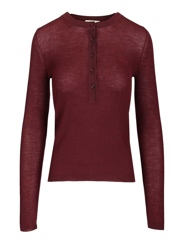 Chloe' L/S T-Shirt - Bordeaux | 340f96eab946def421b8691d4b8833267b3b0f5e