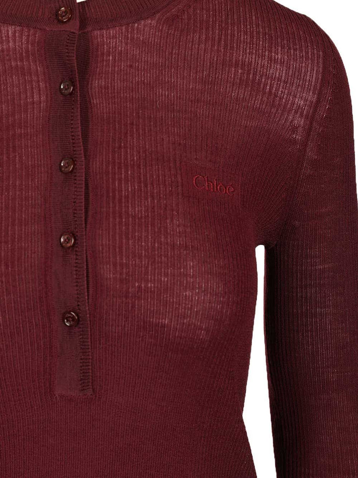 Chloe' L/S T-Shirt - Bordeaux | ddfbcedf41ef4b79336d0f76910662c66e4bf9df