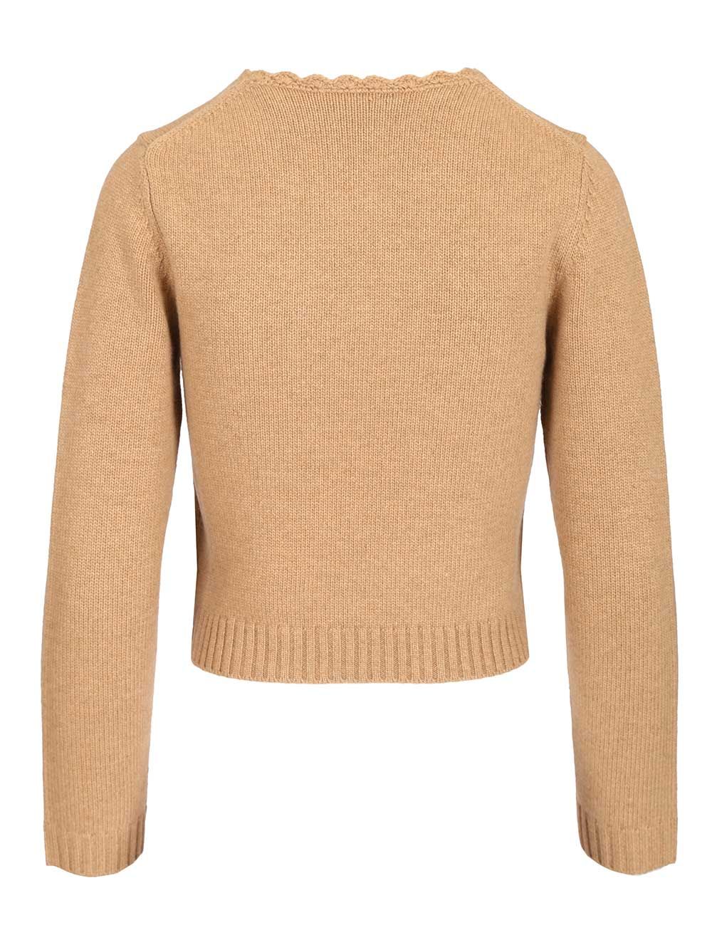 Chloe' Wool Blend Sweater Knitwear - Beige | e4a63f0771878a6d2c2494aa66b907c86e6fa0c3