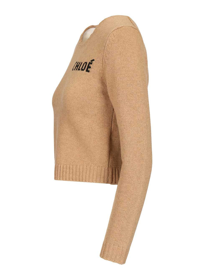 Chloe' Wool Blend Sweater Knitwear - Beige | c5e1150965a74299c583404e867a1613b334e23c