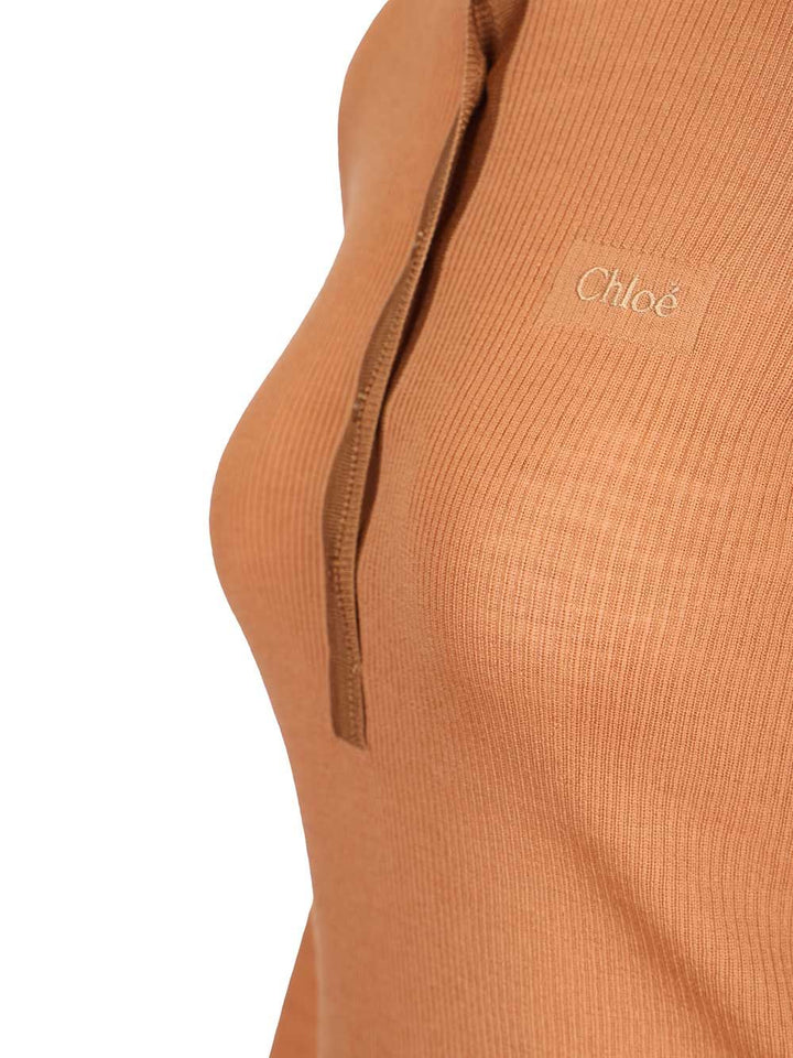 Chloe' Henley T-Shirt - Brown | a591550c58eab3c5a4e2bf5498443efec6ea2af6