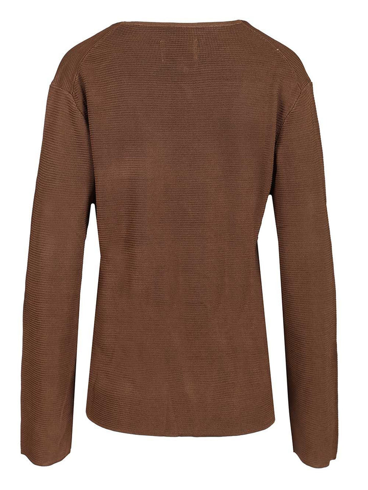 Loulou De Saison Saya 01 V-Neck Sweater Knitwear - Brown | 2f59b3692de20fa05c53e578b9a59e4a3b4df4ac