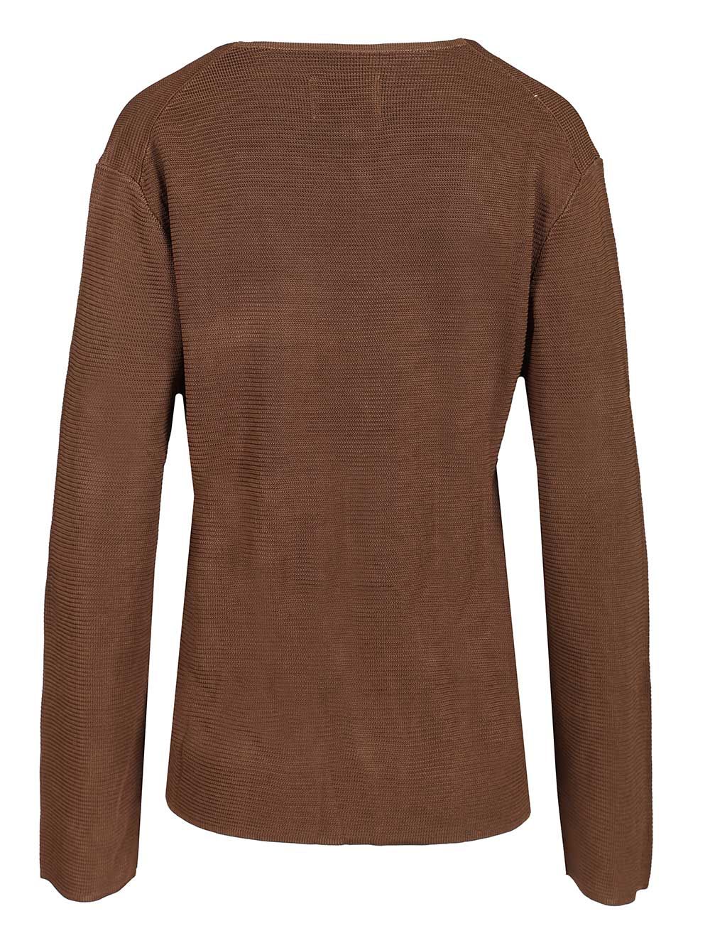 Loulou De Saison Saya 01 V-Neck Sweater Knitwear - Brown | 2f59b3692de20fa05c53e578b9a59e4a3b4df4ac