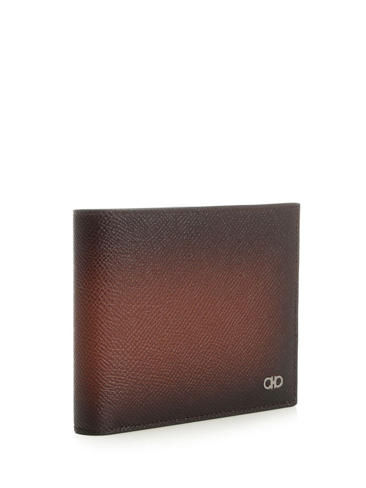 Ferragamo Leather Wallet Micro Gancio Wallets - Brown | 6bff53484ac150a7d56bf3f3f9f13a5550dd85cd