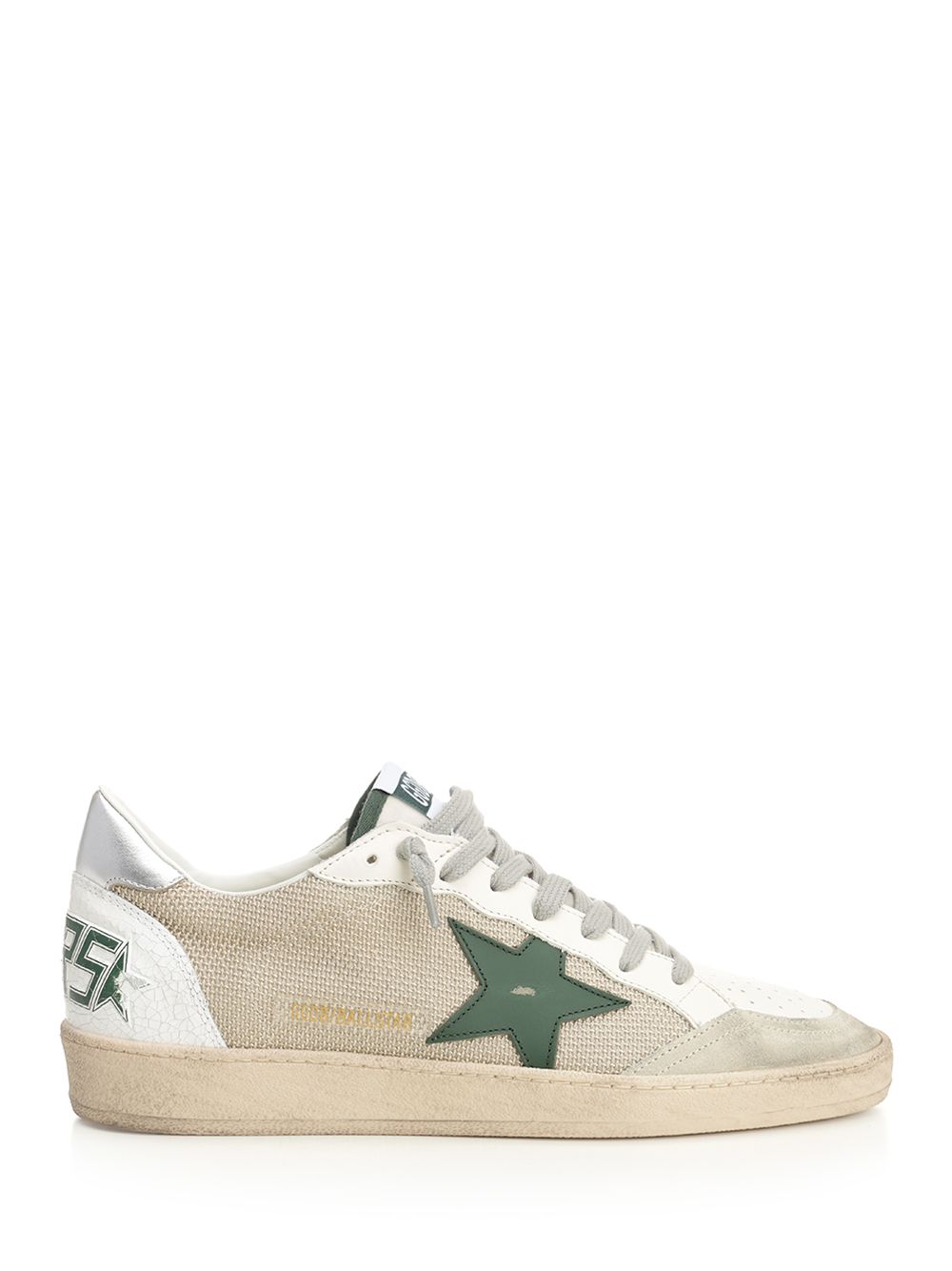 Golden Goose Deluxe Brand Ballstar Net Upper Leather Star Nylon Tongue Laminated Heel Crack Spur Sneakers - Beige | b3d5ae588353342cf76ae476f553031094055cd1