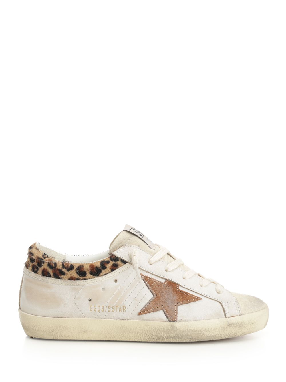 Golden Goose Deluxe Brand Super Star Leather Upper Horsy Leo Printed Collar Suede Star Sneakers - White | ce638e6c15dd7516c5dd2d2cd533dbac61f3db36