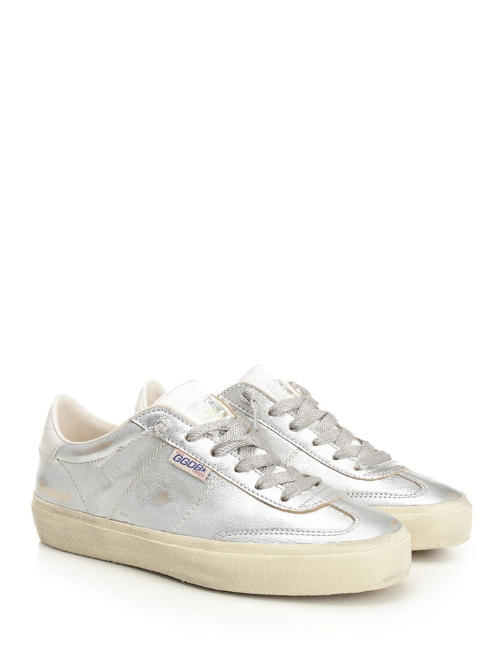 Golden Goose Deluxe Brand Soul-Star Laminated Upper Toe And Tongue Leather Heel Sneakers - Silver | 619e576cb588bd4326827d16603a2e109831ac41