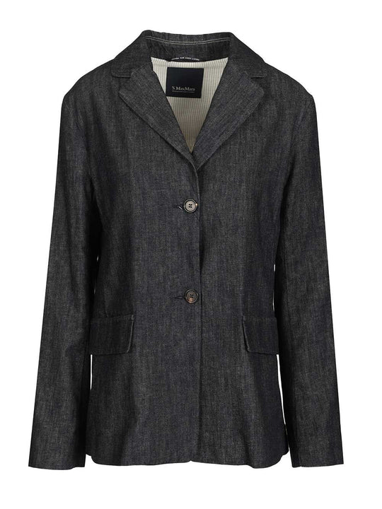 Leone Single Breasted Denim Jacket Jackets Blue