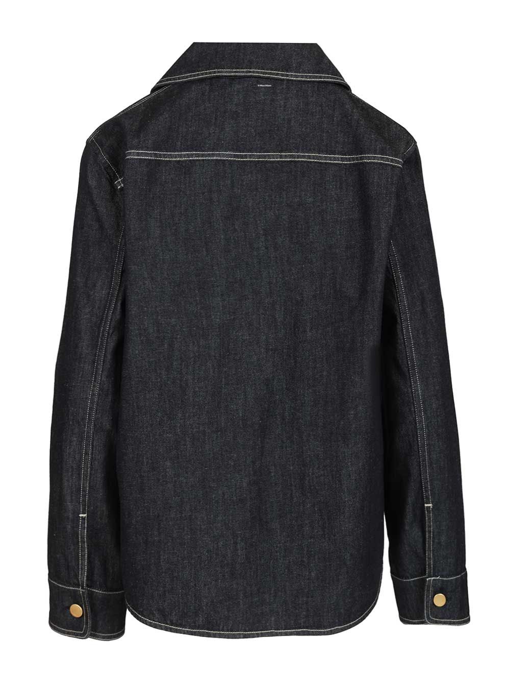 'S Max Mara Enfasi Denim Shirt With Contrast Stiching Casual - Blue | 4f1cf46fac8c884c2c8693b45586d80929d4ff54