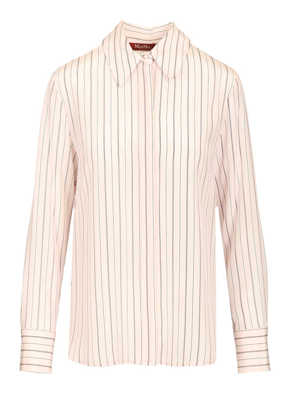 Max Mara Studio Crêpe De Chine Shirt Shirts - Rose | fa4ee2d62cefab10c1644c7a58a6ad4720d9de1a