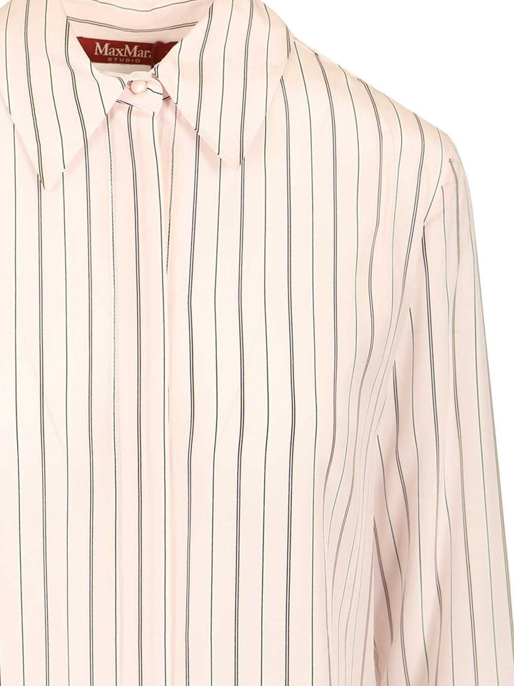 Max Mara Studio Crêpe De Chine Shirt Shirts - Rose | 4832290563726c160867a09310ad15b774a5619a