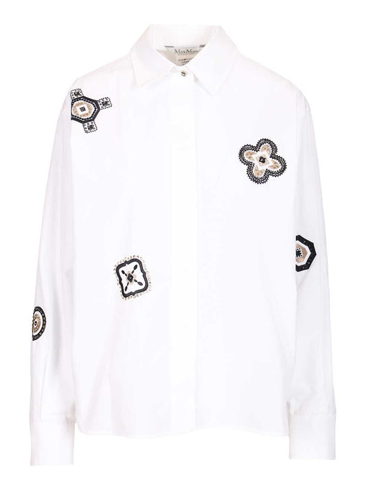 Shock Popeline Shirt W Embroidery Shirts White