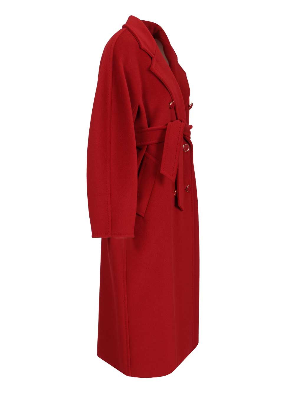 Max Mara Manna Wool Cashmere Double Breasted Coat Coats - Red | c0134a10189bb62110eea692b73d01fc860bf2d0