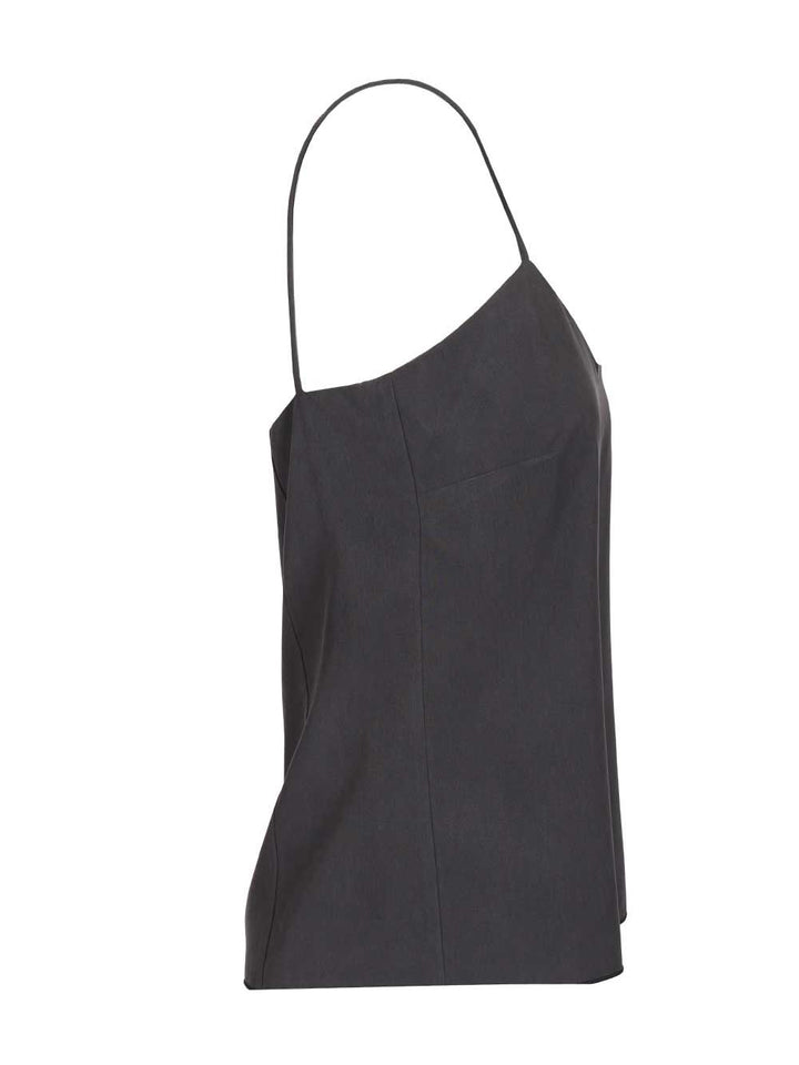 Max Mara Unghia Washed Silk Spaghetti Strap Top Tops - Blue | 4b0e56eb9cfba0fb383a9e1e7b1b9b7c584aecfc