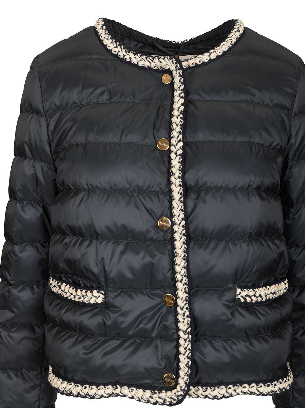 Max Mara The Cube Chloe Embroidered Quilted Chanel Jacket Jackets - Blue | da332cf45fb52d444bb9e47ddd4bb56ba60a3091