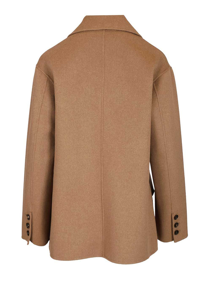 'S Max Mara Single-Breasted Double Wool Jacket Jackets - Beige | 3cd9a57ed30f0fcb44a008eb2837e1f2a9788853