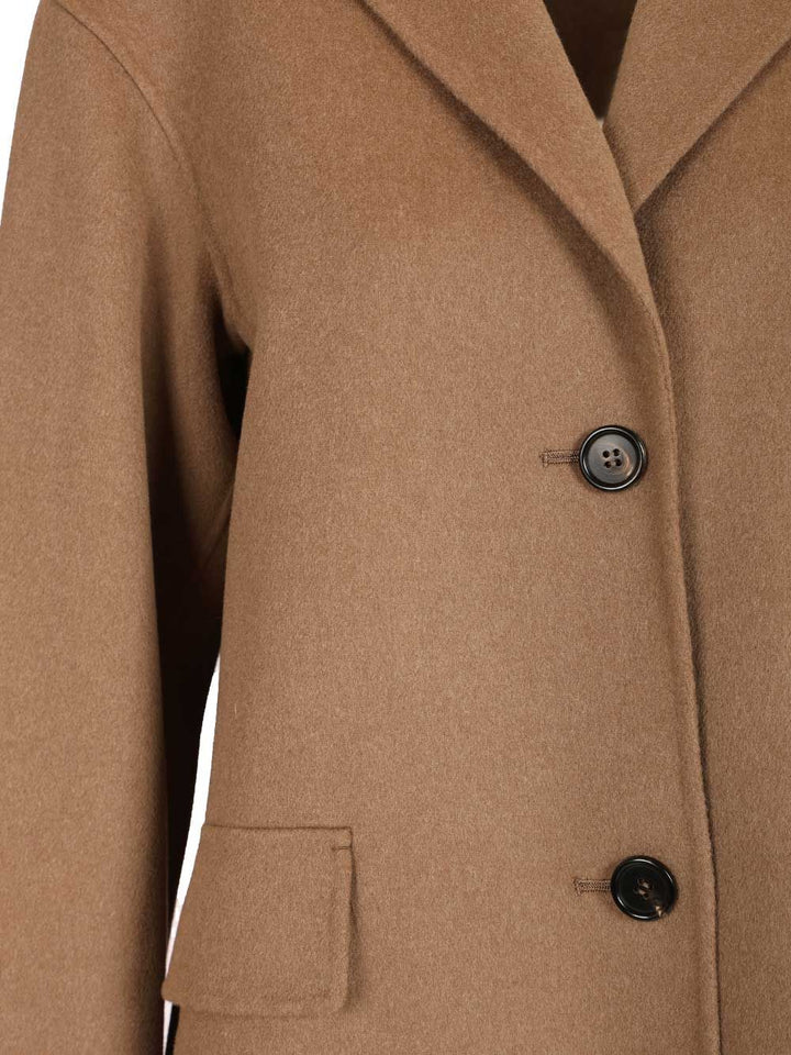 'S Max Mara Single-Breasted Double Wool Jacket Jackets - Beige | da18ece21813a7351a89d064df09a19e7aeec30c