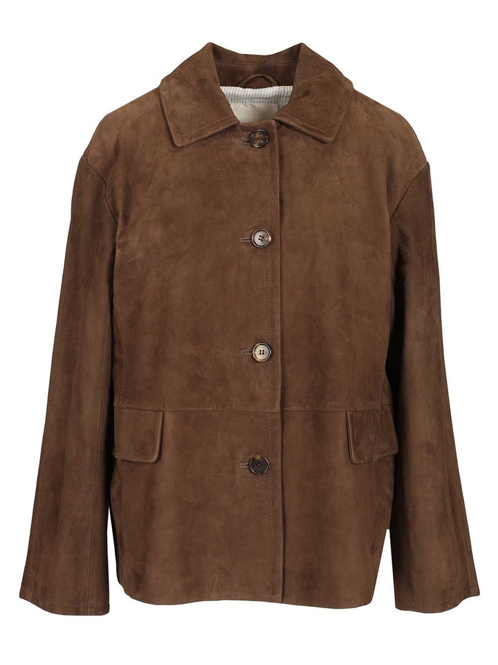 'S Max Mara Suede Jacket Jackets - Brown | 5909f80f7e16fb64efdff2609c10044c16b1d7ec