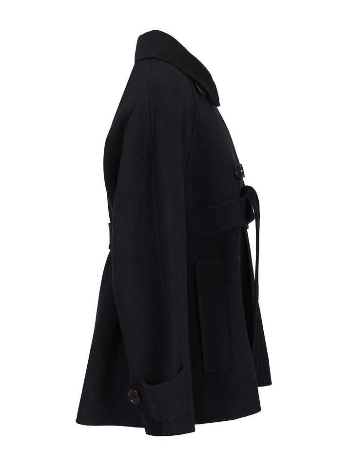 'S Max Mara Louise Double Breasted Short Belted Jacket Jackets - Blue | a45ccde4a836e20c75ba9537897ddcf31c5824e6