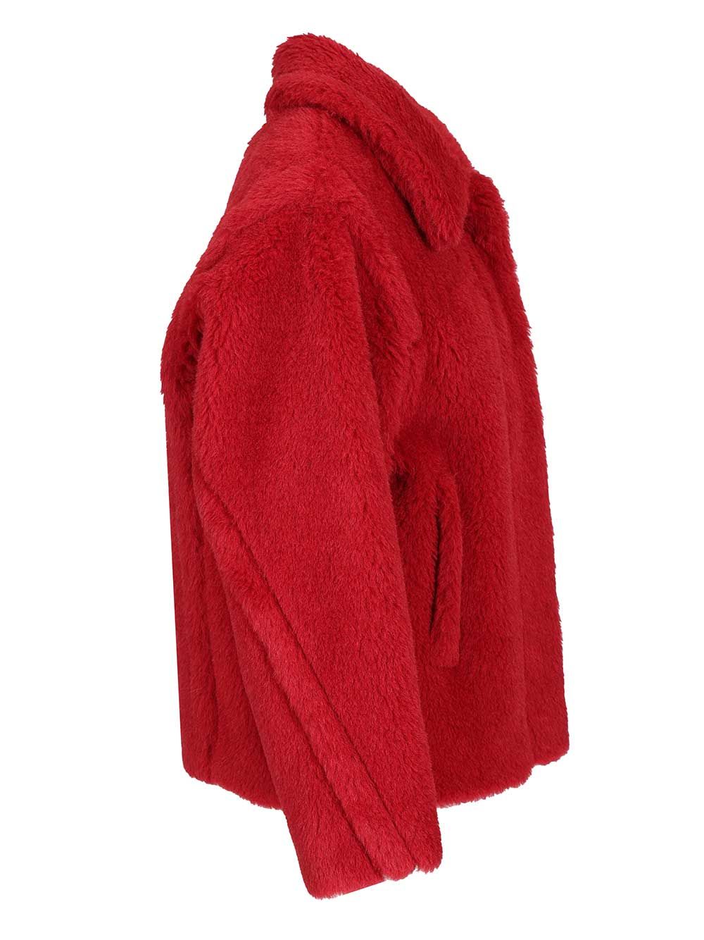 Max Mara Alpaca And Wool Teddy Crop Coat Coats - Red | 20a36ca8a162eba3367103c8397be2d2ef79dc8f