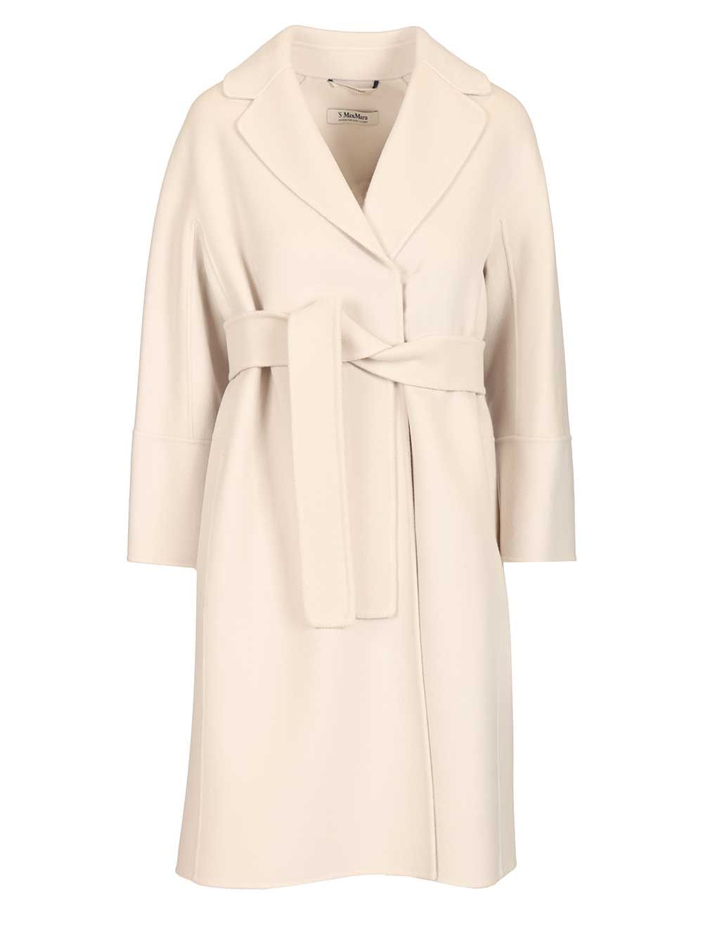'S Max Mara Short Wool Coat Coats - White | d05fa76ae08f5884d93dcaa052b4d9f53fd9c718