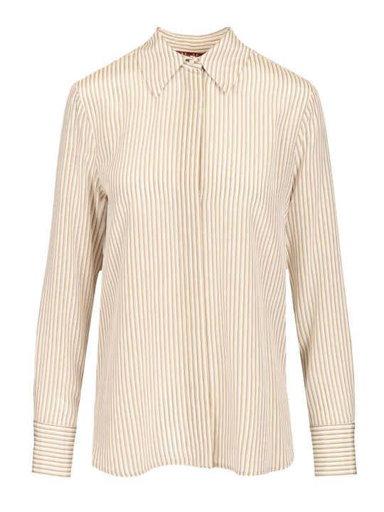 CrêPe De Chine Shirt Shirts Beige