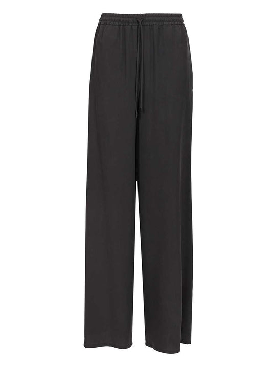 Genero Washed Silk Drawstrings Pant Trousers Blue
