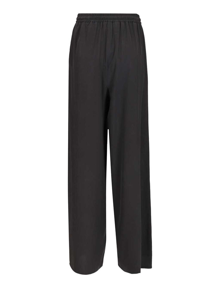 Max Mara Genero Washed Silk Drawstrings Pant Trousers - Blue | 606b0df12dbdc6401d0bbacd7fe00c56d6795358