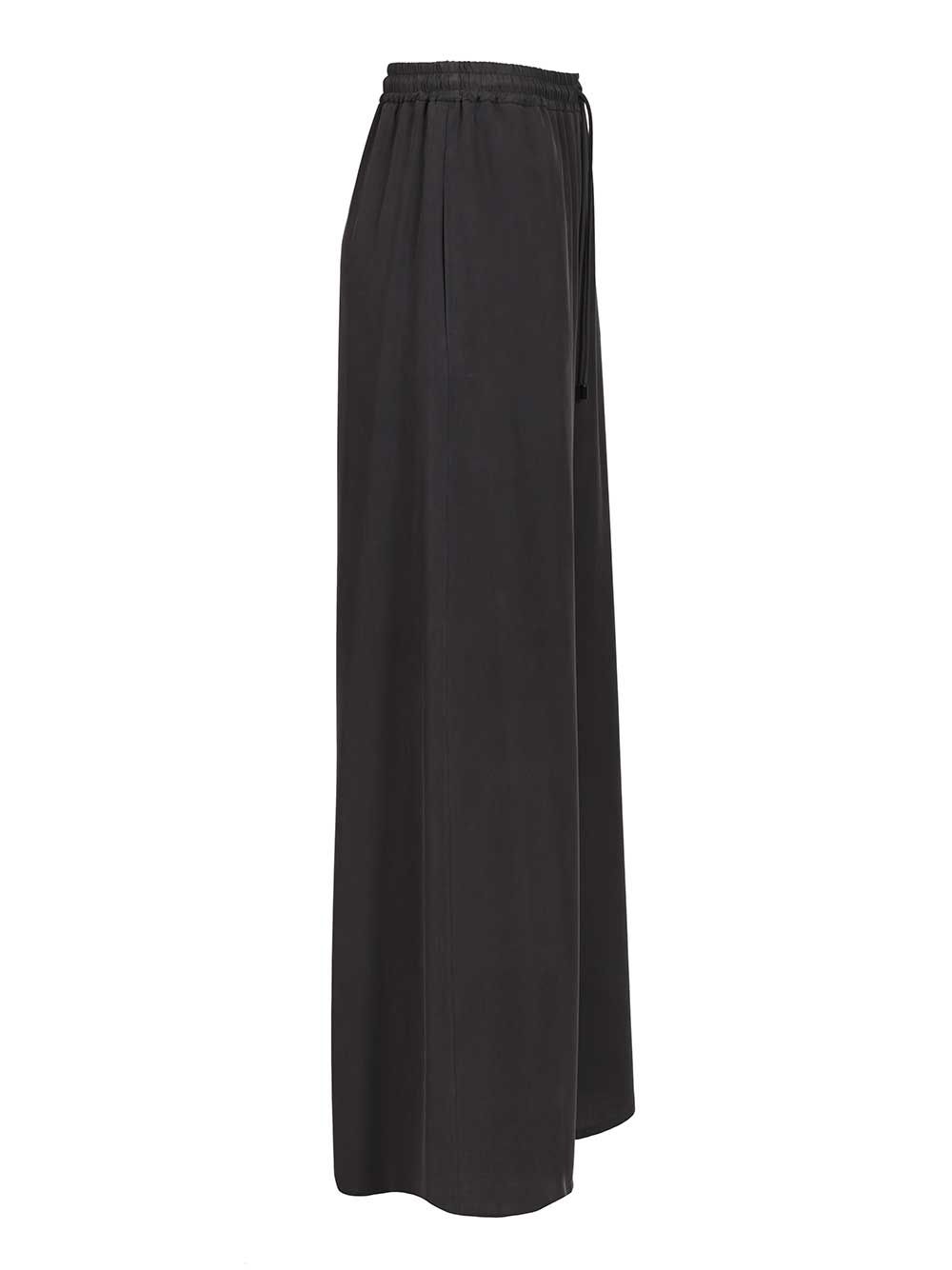 Max Mara Genero Washed Silk Drawstrings Pant Trousers - Blue | 1bacee724f3e667b3b8a6fee31270b6268615107