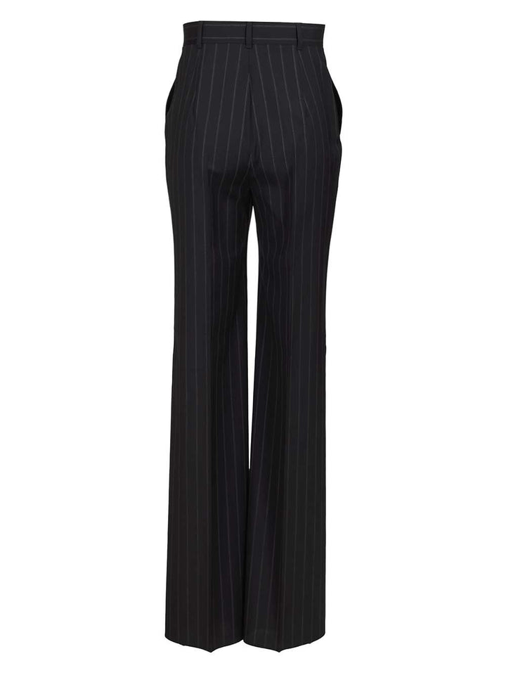 Max Mara Studio Pinstriped Wool Trousers - Blue | b0ce0161bfd6d40e1e7f67caf1f5b3d471795161