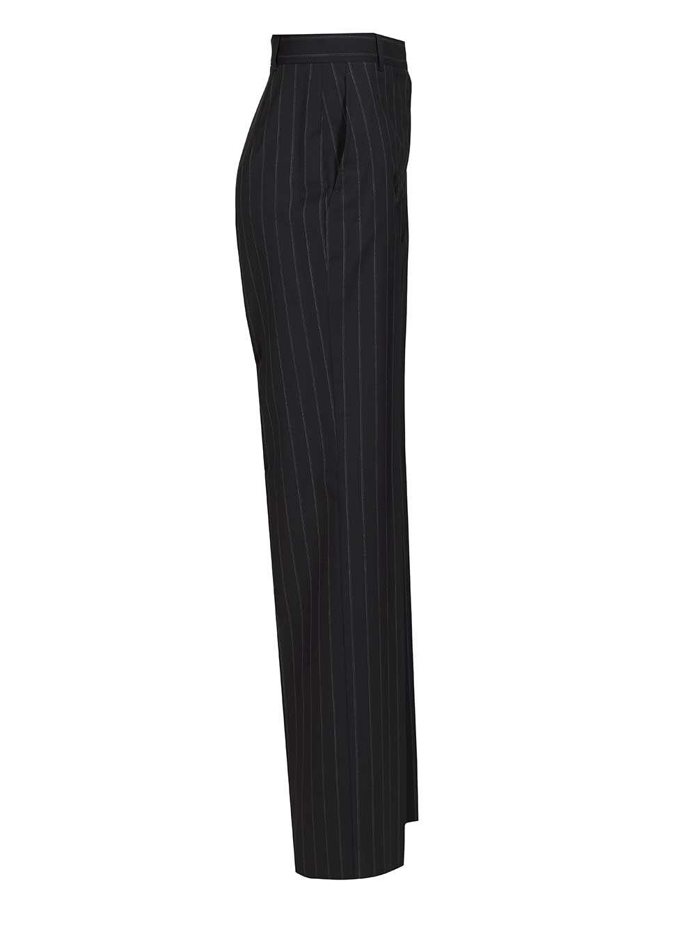 Max Mara Studio Pinstriped Wool Trousers - Blue | 4ed6ee6bef6e388d295b7151022a230f92418b9e