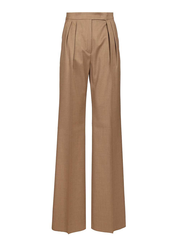Max Mara Wool Twill Trousers - Brown | a4d893c2ff46bfbc048a9eef86261c2d5f57190d